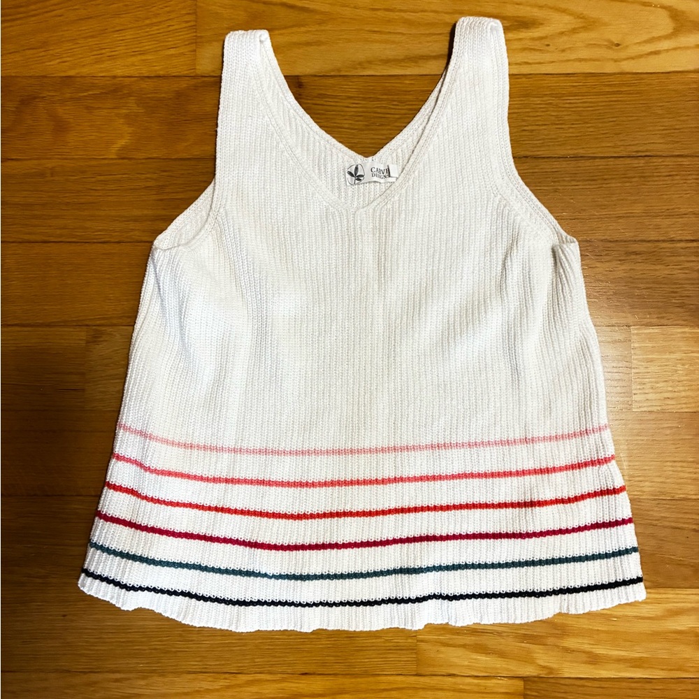 Carve Designs White Knit Top